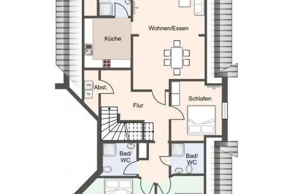 Dreilanden Appartement SCANDI SPO Ording - Grundriss