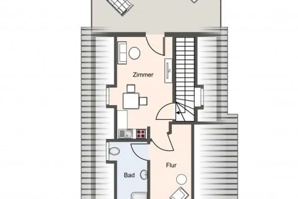 Fischerhaus am Strand Appartement Kuschelnest SPO Ording - Grundriss