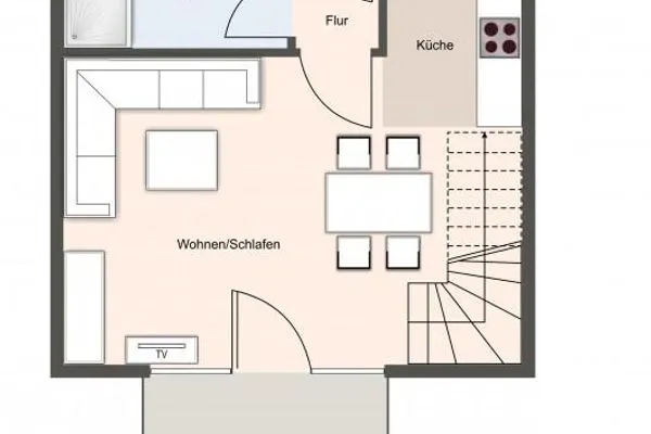 Friesenhof Dreilanden Friesenhof Appartement 7 SPO Ording - Grundriss