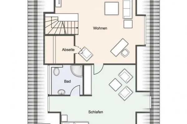 Reetkate Reetdachhaus Friesen Chalet SPO Umland - Grundriss