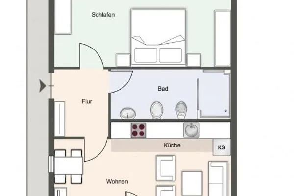 Halligland Aussicht Appartement Halligland Aussicht SPO Ording - Grundriss