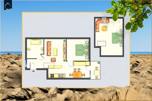 Grundriss  Ferienwohnung Inselzeit