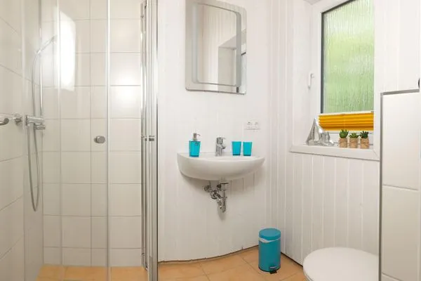 Bathroom Dänisches Ferienhaus am Salzhaff, Haus Im Wiesengrund