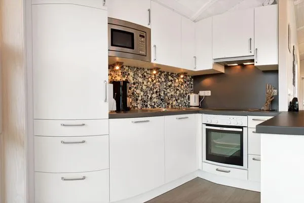 Kitchen Dänisches Ferienhaus am Salzhaff, Haus Poseidon