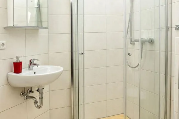 Bathroom Dänisches Ferienhaus am Salzhaff, Haus Pacific