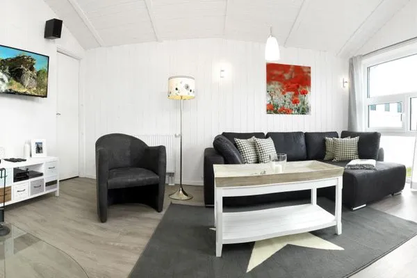 Wohnzimmer Dänisches Ferienhaus am Salzhaff, Haus Wattläufer