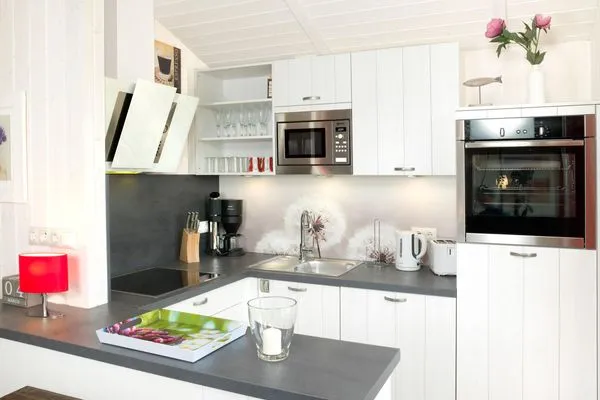 Kitchen Dänisches Ferienhaus am Salzhaff, Haus Strandhafer