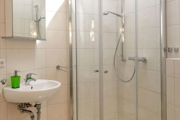 Bathroom Dänisches Ferienhaus am Salzhaff, Haus Wassermann