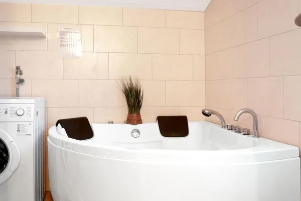 Badezimmer Dänisches Ferienhaus am Salzhaff, Haus Meerjungfrau