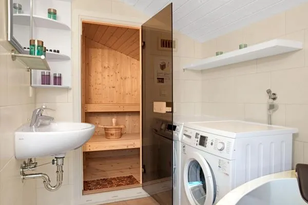 Badezimmer Dänisches Ferienhaus am Salzhaff, Haus Meerjungfrau