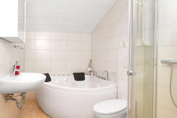 Bathroom Dänisches Ferienhaus am Salzhaff, Haus Vogelparadies