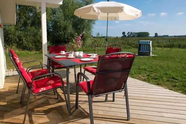 Terrace Dänisches Ferienhaus am Salzhaff, Haus Vogelparadies