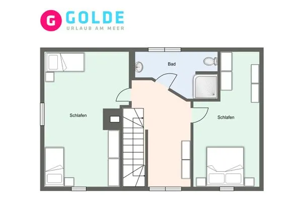 Reetdachhaushälfte Reetdachhaus Kleine Kate SPO Boehl - Grundriss