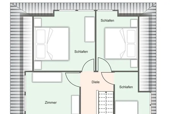Haubarg Reetdachhaus Lüttje Haubarg SPO Dorf - Grundriss