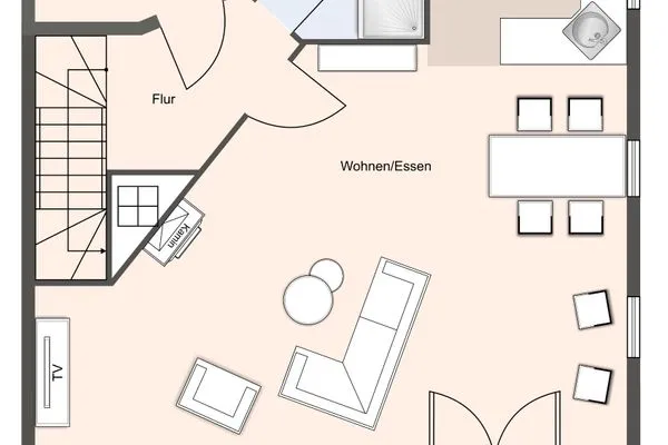 Nordlicht Reetdachhaus Nordlicht LUV SPO Boehl - Grundriss