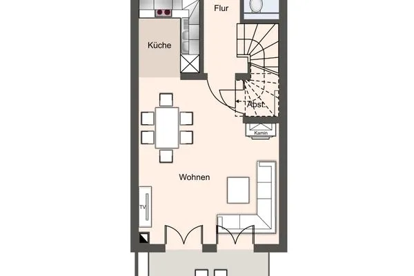 Quartier Deich-4 Ferienhaus Quartier Deich 4 Waterfront SPO Ording - Grundriss
