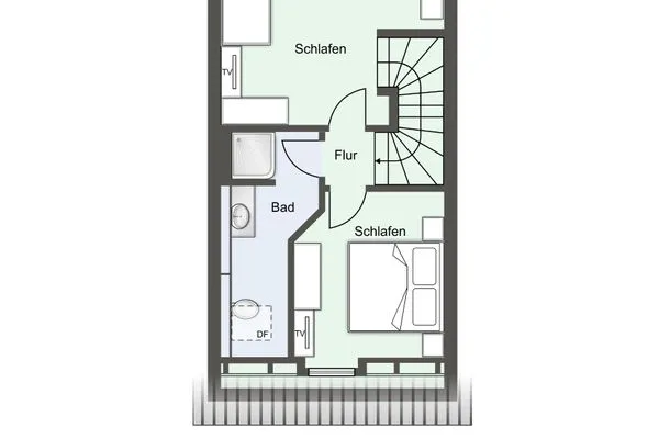 Quartier Deich-4 Ferienhaus Quartier Deich 4 Waterfront SPO Ording - Grundriss