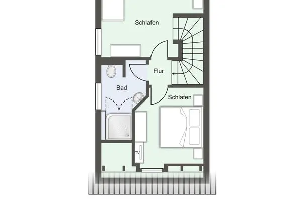Quartier Deich-4 Ferienhaus Quartier Deich 4 Dünengold SPO Ording - Grundriss