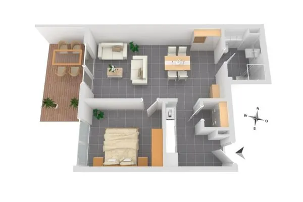 Ferienwohnung Atlantica Hafenresidenz Waren (Müritz) - Grundriss  Atlantica