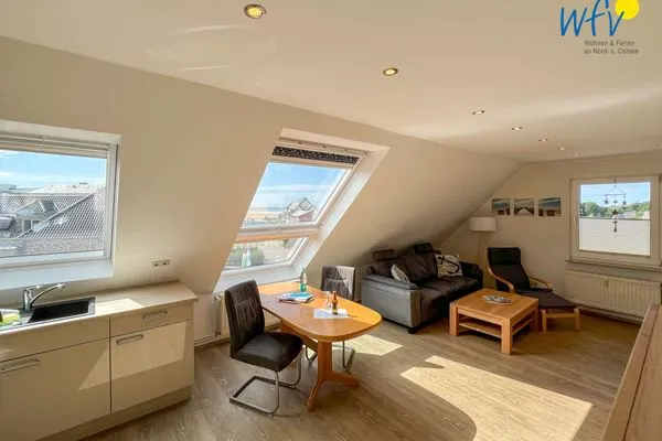 Wohnzimmer Apartmenthaus Roberta Ferienwohnung Meerblick