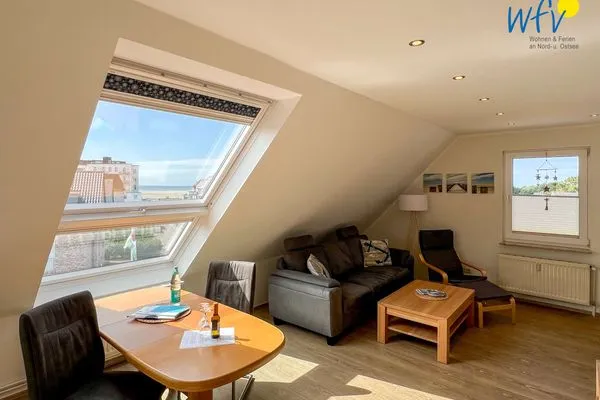 Wohnzimmer Apartmenthaus Roberta Ferienwohnung Meerblick