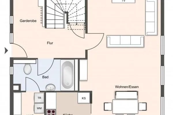 Reetdachhaus Wattenmeer Reetdachhaus Wattenmeer SPO Ording - Grundriss