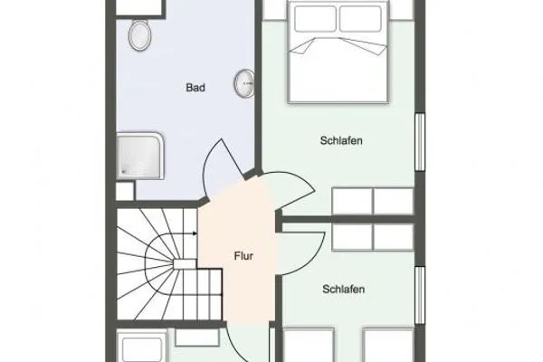 Reetdachhaus Strandkoje Reetdachhaus Strandkoje SPO Umland - Grundriss
