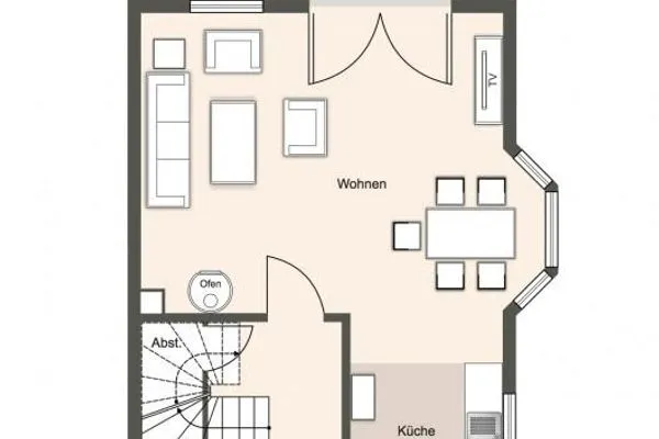 Reetdachhaus Strandkoje Reetdachhaus Strandkoje SPO Umland - Grundriss