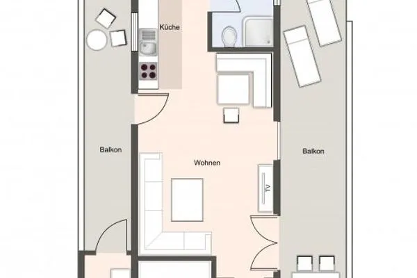 Dreilanden Penthouse Strandzeit SPO Ording - Grundriss