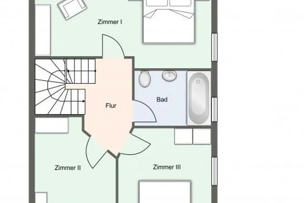 Haushälfte Evershop Ferienhaus Seepferdchen SPO Ording - Grundriss