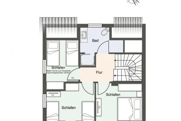 Reetdachhaus Reetkoje Reetdachhaus Reetkoje II SPO Boehl - Grundriss