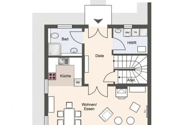 Reetdachhaus Reetkoje Reetdachhaus Reetkoje II SPO Boehl - Grundriss