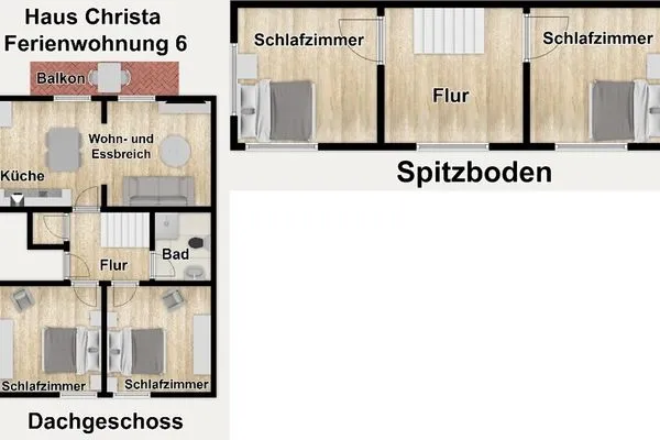 Grundriss Haus Christa Ferienwohnung 6