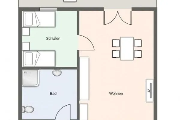 Apartmenthaus Deichbude Apartmenthaus Deichbude Morgensonne - 3 SPO Ording - Grundriss