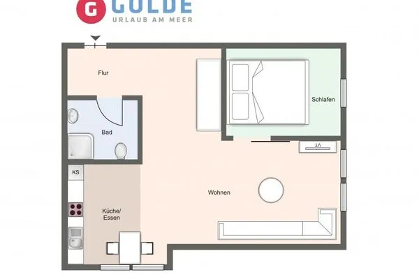 Apartmenthaus Deichbude Apartmenthaus Deichbude Heimathafen - 8 SPO Ording - Grundriss