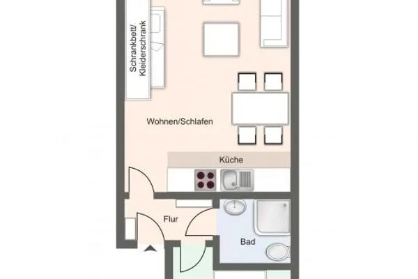Apartmenthaus Deichbude Apartmenthaus Deichbude - Deichblick 12 SPO Ording - Grundriss