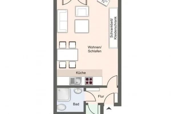 Apartmenthaus Deichbude Apartmenthaus Deichbude Deichperle - 13 SPO Ording - Grundriss