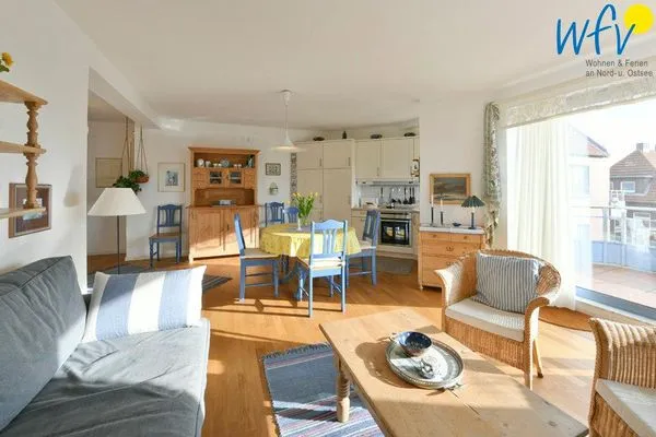 Wohnzimmer Haus Dünenblick Ferienwohnung 16