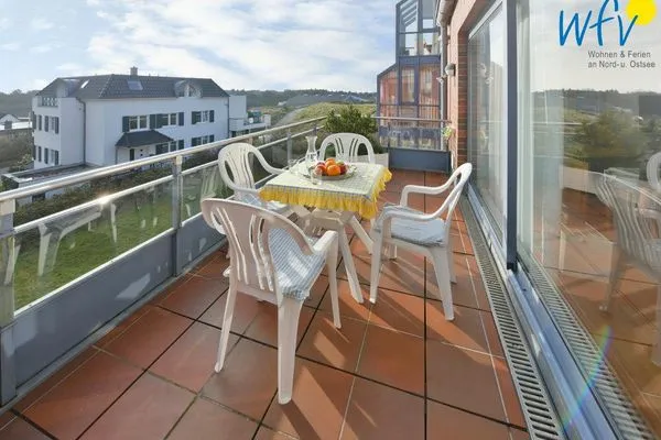 Balkon Haus Dünenblick Ferienwohnung 16