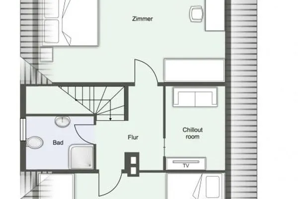 Reetdachhaus Strandleben Reetdachhaus Strandleben SPO Ording - Grundriss