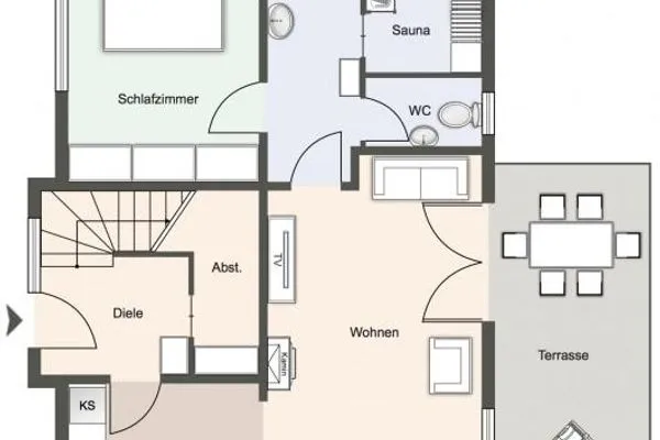Reetdachhaus Strandleben Reetdachhaus Strandleben SPO Ording - Grundriss