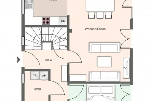 Vermarhüs Einzelhaus Vermarhüs SPO Dorf - Grundriss
