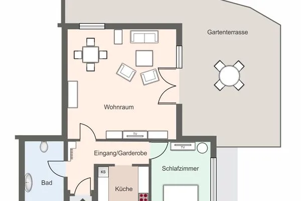 Bungalow Seestern Bungalow Seestern B SPO Dorf - Grundriss