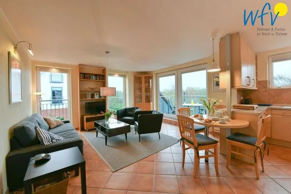 Wohnzimmer Maisonette-Wohnungen am Steingarten Ferienwohnungen 1 und 2