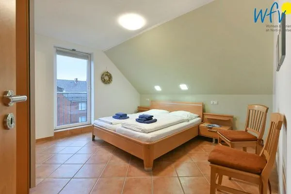 Schlafzimmer Maisonette-Wohnungen am Steingarten Ferienwohnungen 1 und 2