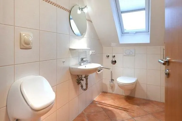 Badezimmer Maisonette-Wohnungen am Steingarten Ferienwohnungen 1 und 2