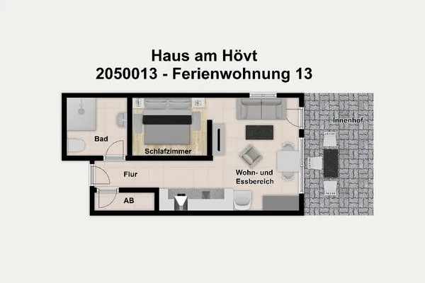 Grundriss Haus am Hövt Ferienwohnung 13