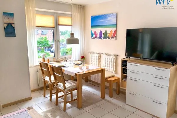 Wohnzimmer Strandhus Ferienwohnung MeerZeit