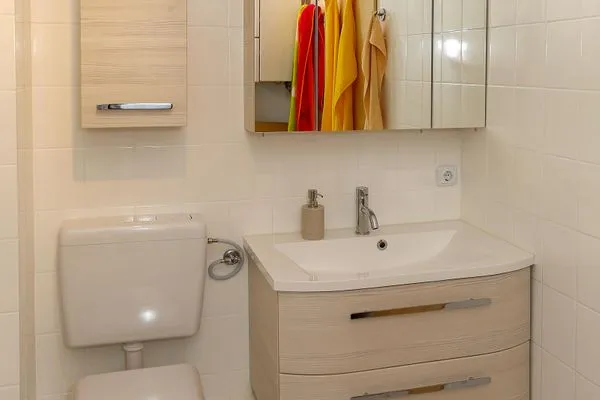 Badezimmer Strandhus Ferienwohnung MeerZeit