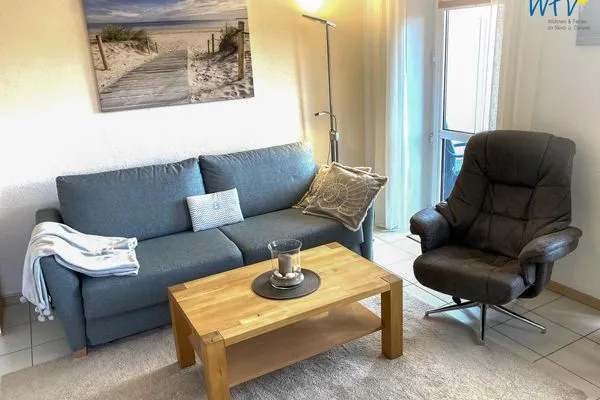 Wohnzimmer Strandhus Ferienwohnung MeerZeit